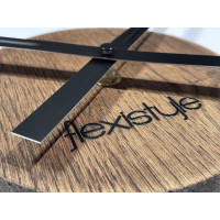 3D nalepovacie dubové hodiny DIY Eko z54g eco d9-1-x, 75 cm